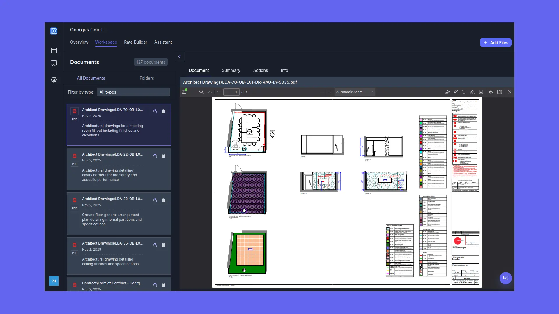 Upload tender documents